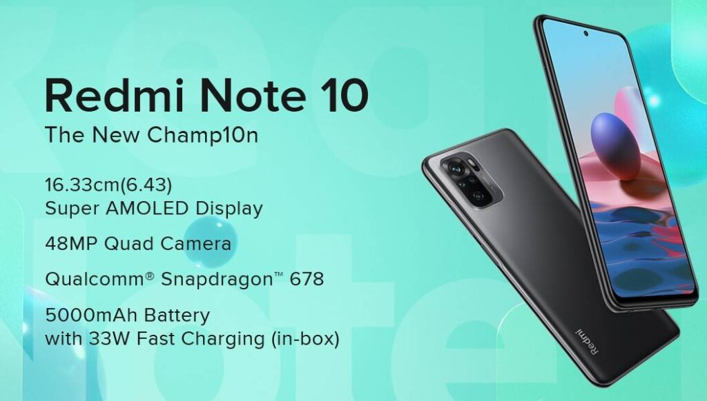 Redmi Note 10 - Alternative of Oppo-F19
