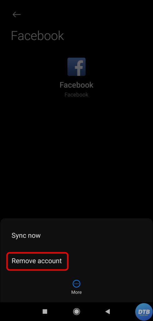 Remove Facebook Account (Android)