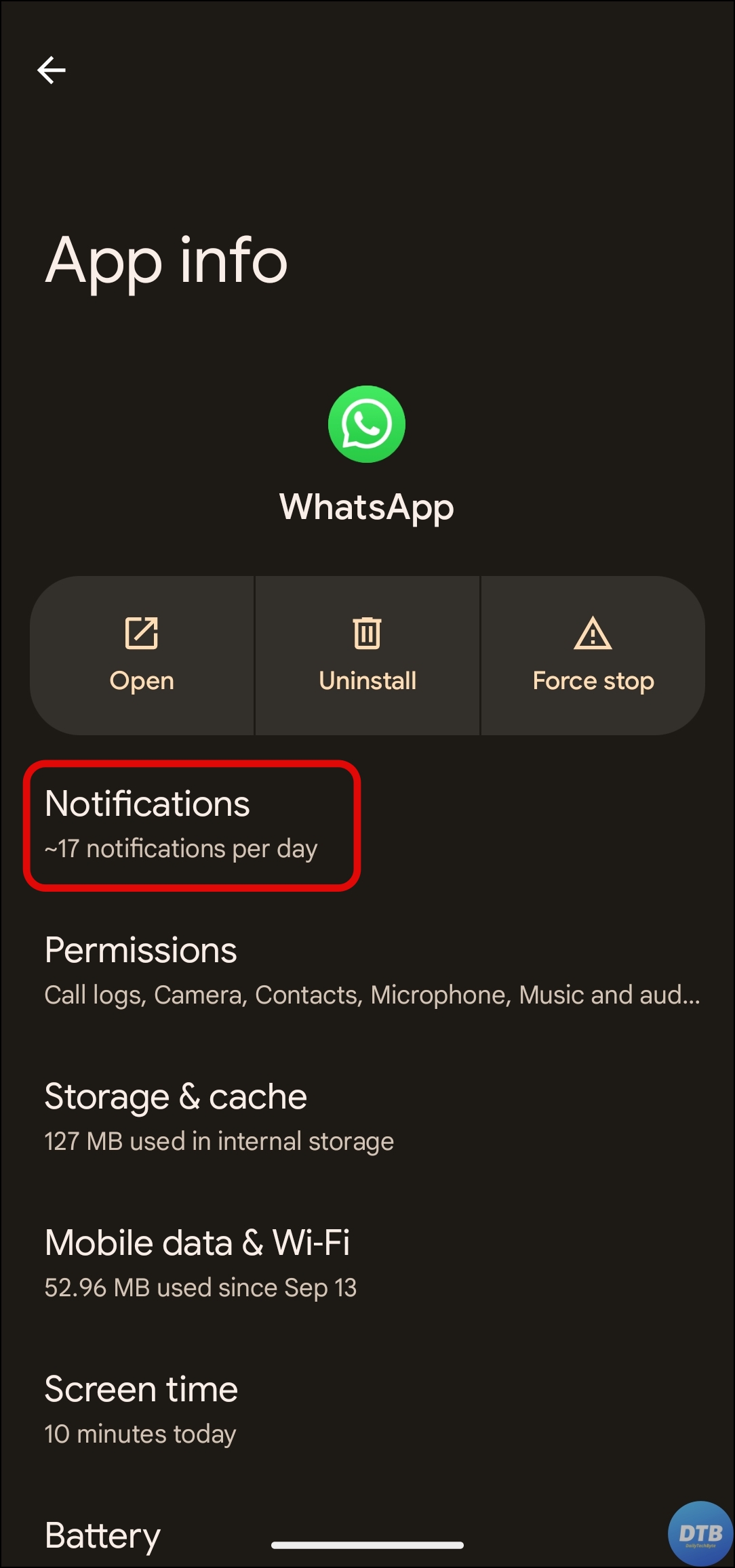 Enable App Notifications (Android)