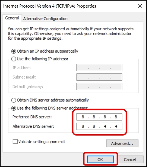 Change the DNS Address to Fix the "ChatGPT is at Capacity Right Now" Issue
