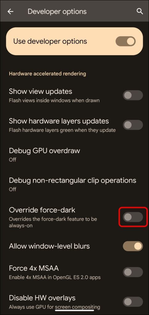 Force Enable Dark Mode