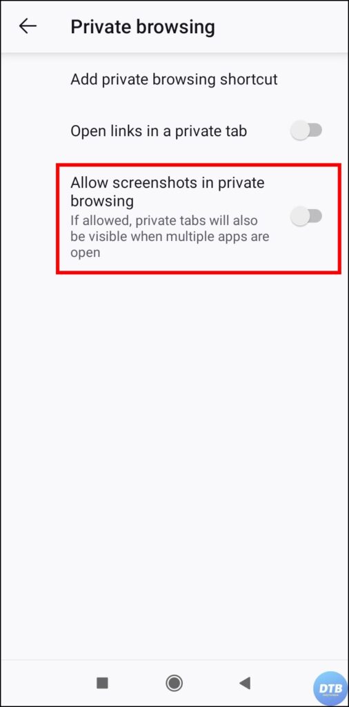 Turn ON Screenshot in Firefox Private Window