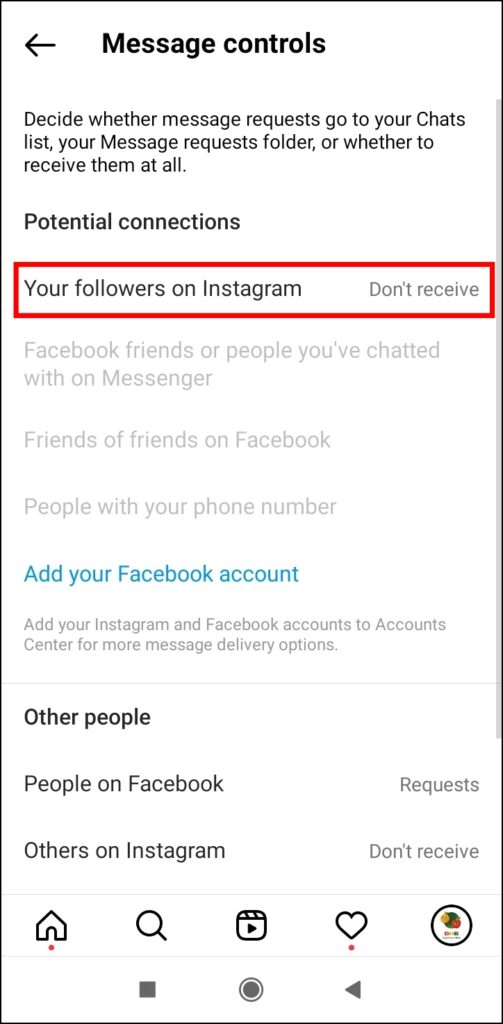 Allow your followers to message you