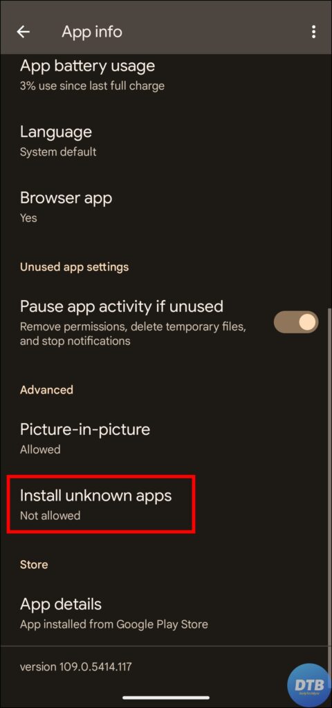 Allow Chrome to Install Unknown Apps