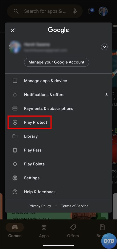 Turn OFF Play Protect